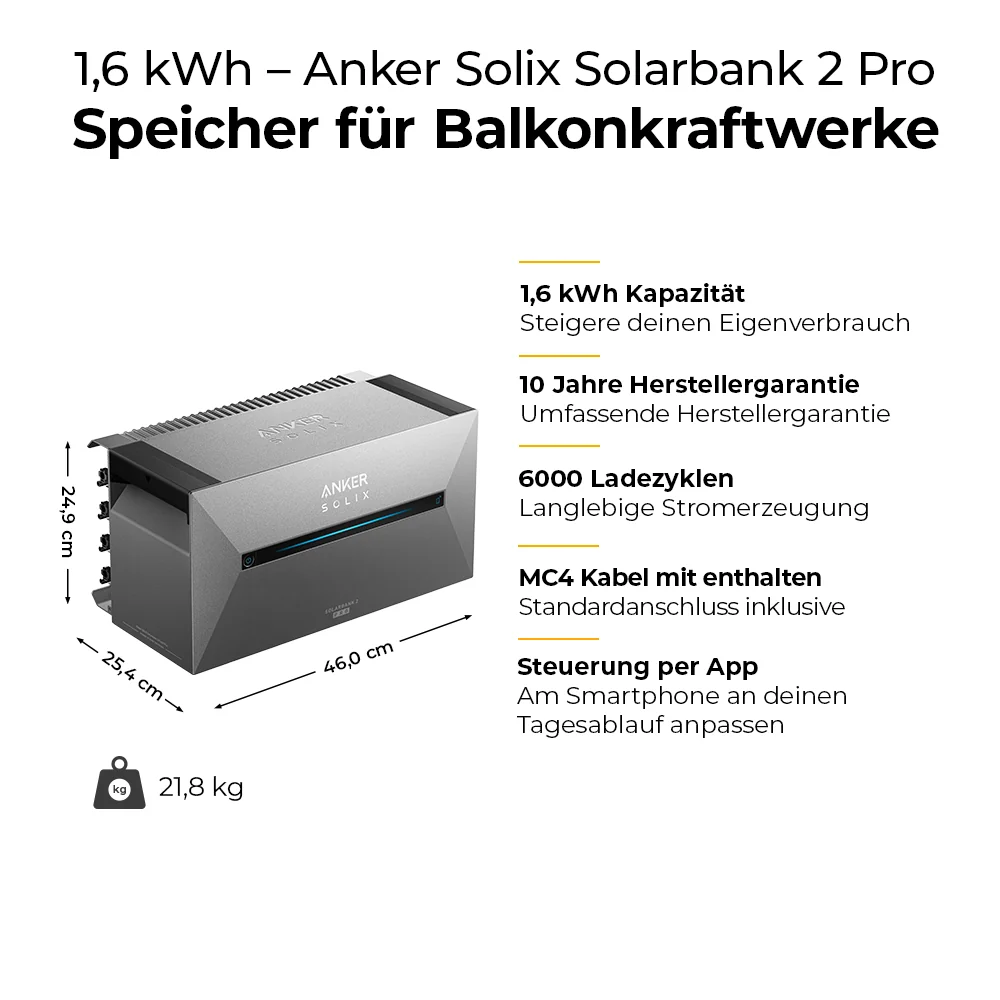 Anker Solarbank 2 Pro E1600 - Speicher für Balkonkraftwerk - Image 3