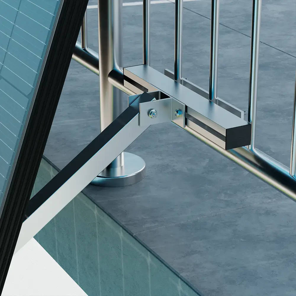 Balkonkraftwerk Halterung für den Balkon - Set für ein Solarmodul - Image 3
