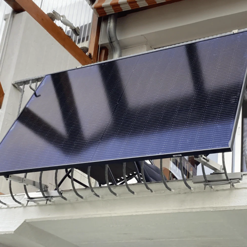 Balkonkraftwerk Halterung für den Balkon - Set für ein Solarmodul - Image 6