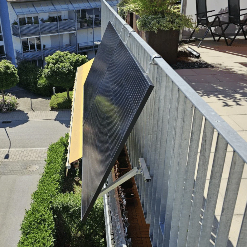 Balkonkraftwerk Halterung für den Balkon - Set für ein Solarmodul - Image 7